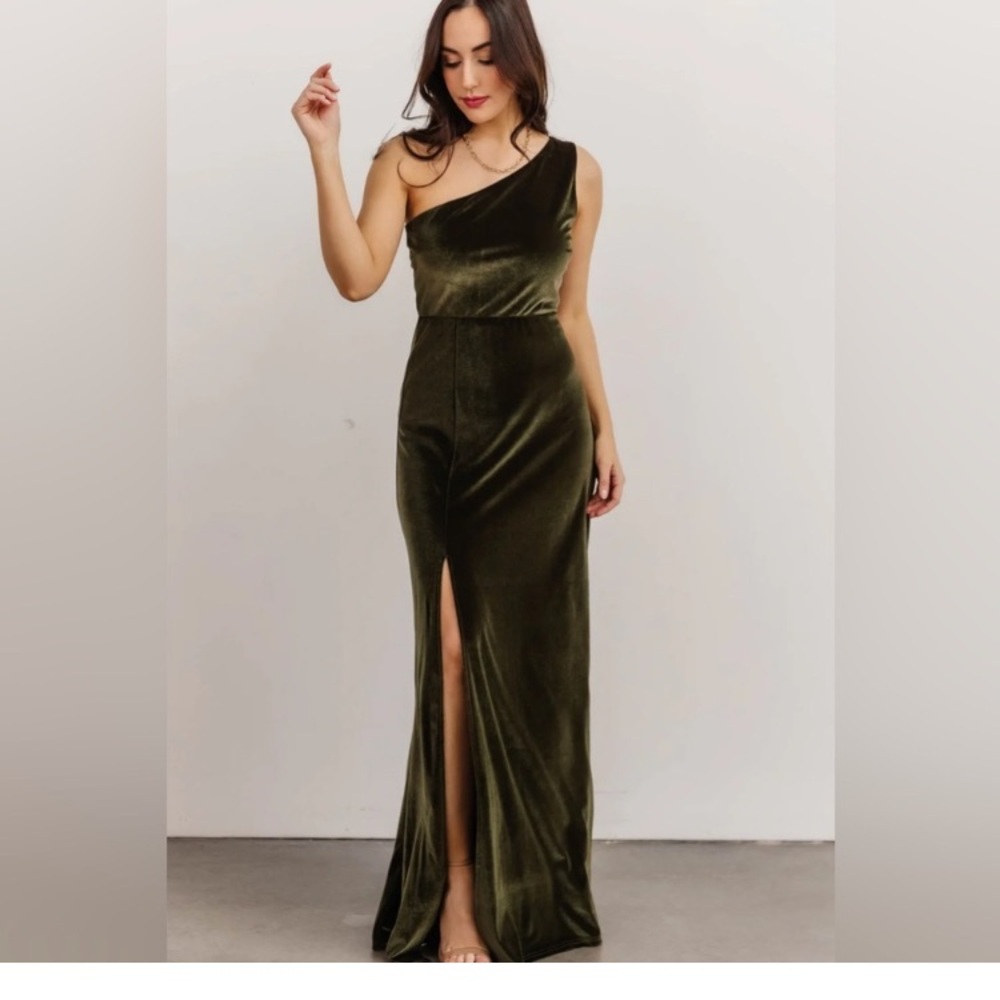 Baltic Born Tatiana Velvet One Shoulder Maxi Dress